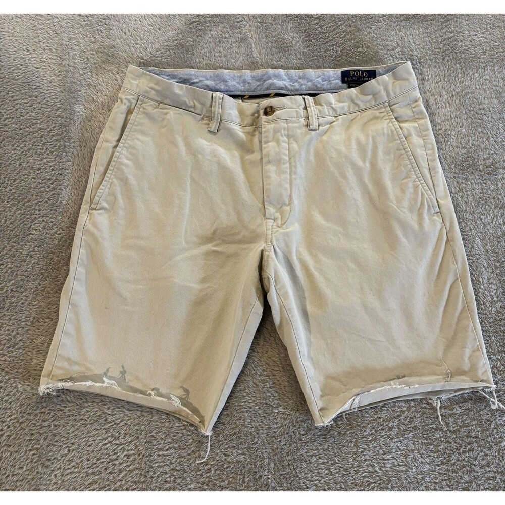 Polo Ralph Lauren Men’s 33 Stretch Classic Fit Chino Shorts Khaki Cutoffs
